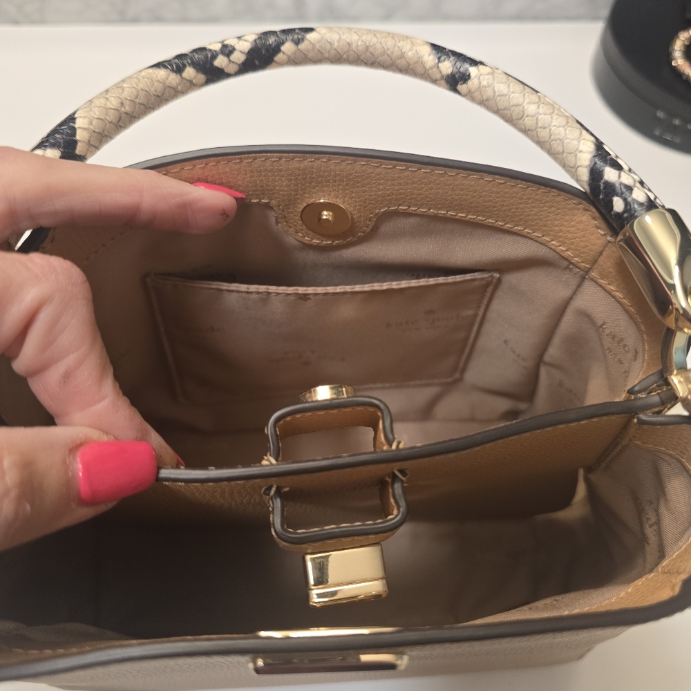 Kate Spade New York Phoebe Snake Embossed Crossbody Satchel &‎ Matching Wallet - Picture 15 of 15